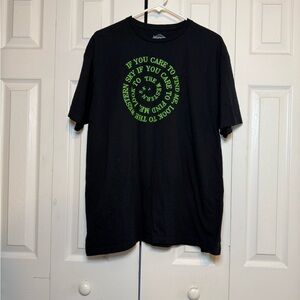 Wicked Black Graphic‎ T-Shirt with Green Text